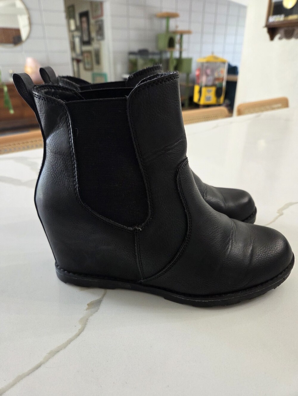 Target Black Women's Wedge Chelsea Boots